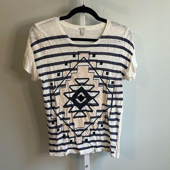 J. Crew Tops - J. Crew Graphic Print Short Sleeve Shirt